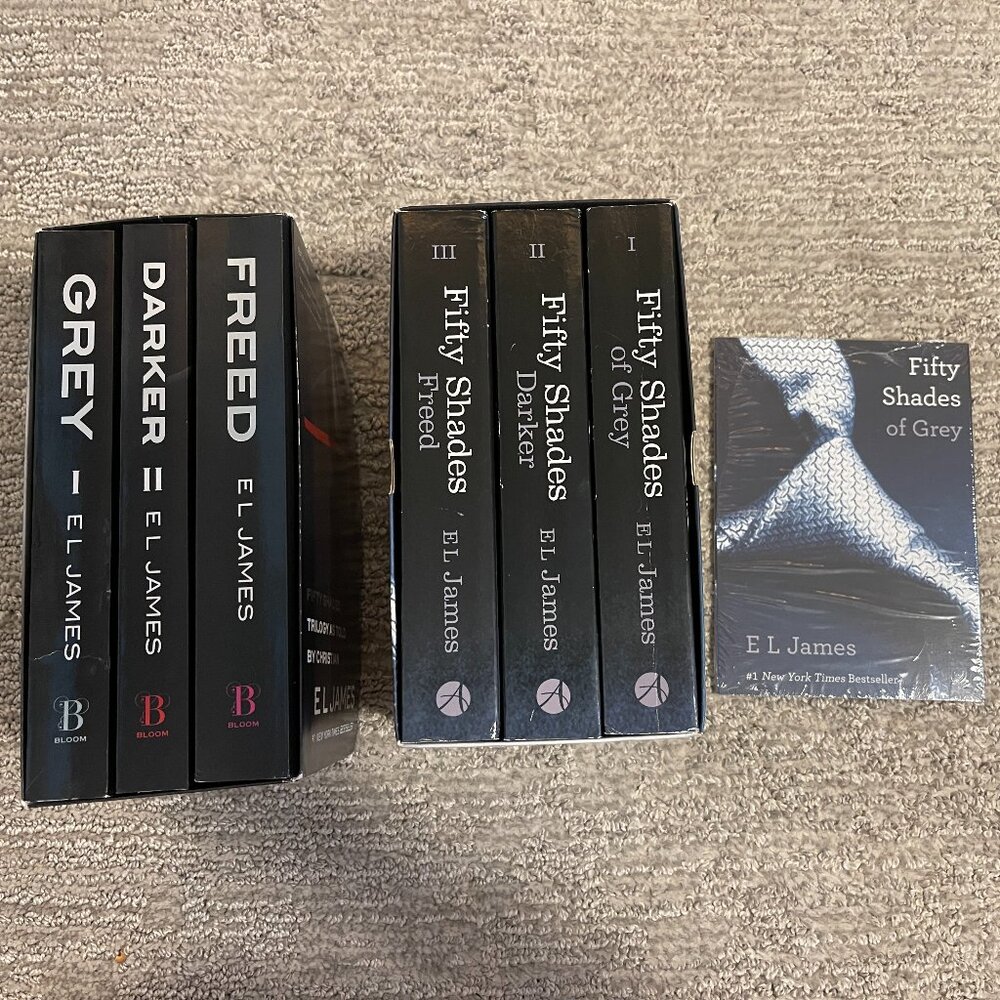 ✨FIFTY SHADES - Fifty Shades Of Grey Trilogy + In Greys Eyes Trilogy & Book Spec